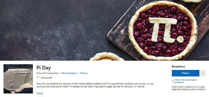 win 10 pi day theme