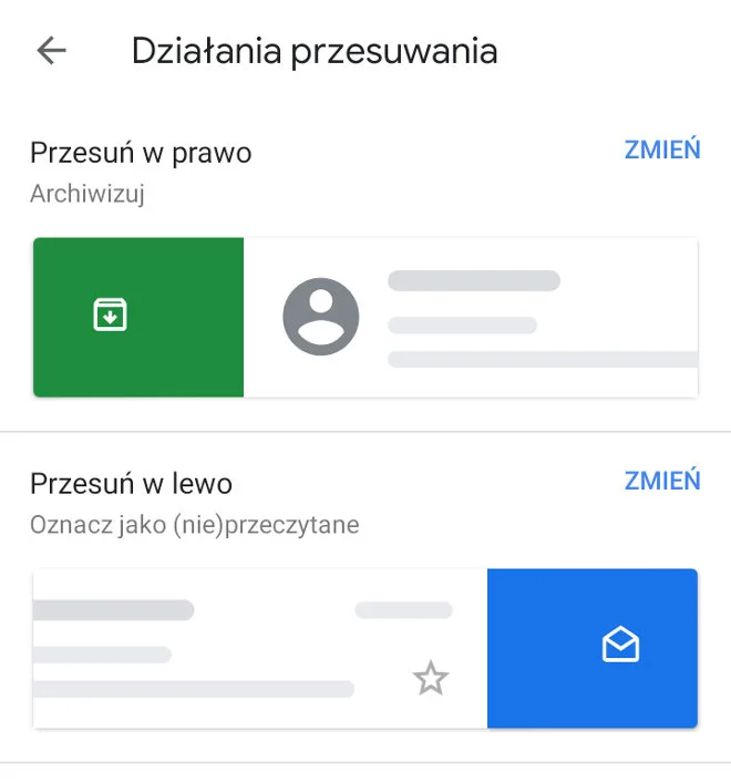 gmail swipe android