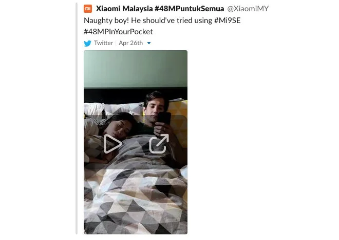 reklama xiaomi twitter