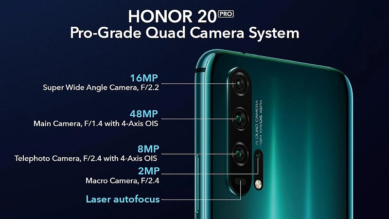honor 20 pro aparaty