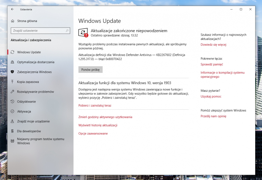 windows aktualizacje 12