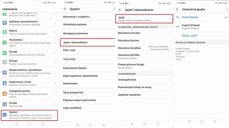 mi band 4 język 2