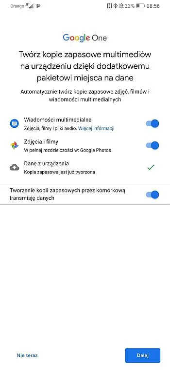 google one android kopia zapasowa