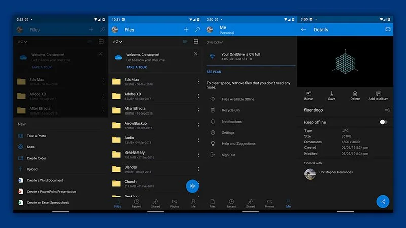 onedrive ciemny motyw 1