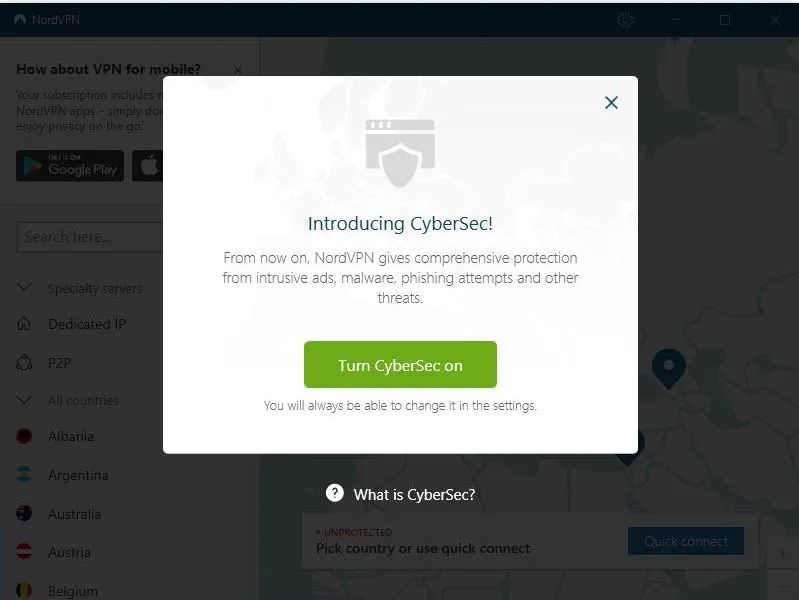 nordvpn cybersec