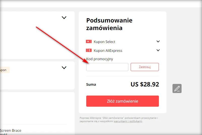 kod promocyjny Ali