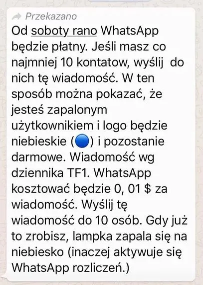 whatsapp platny fejk