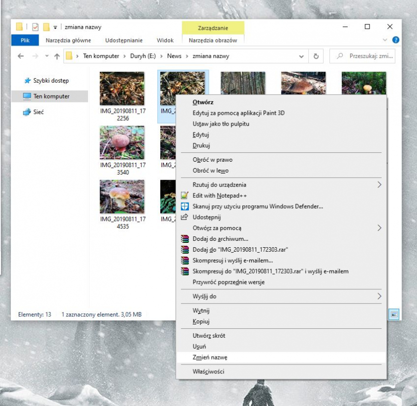 Zmiana nazw wielu plikow Windows 3