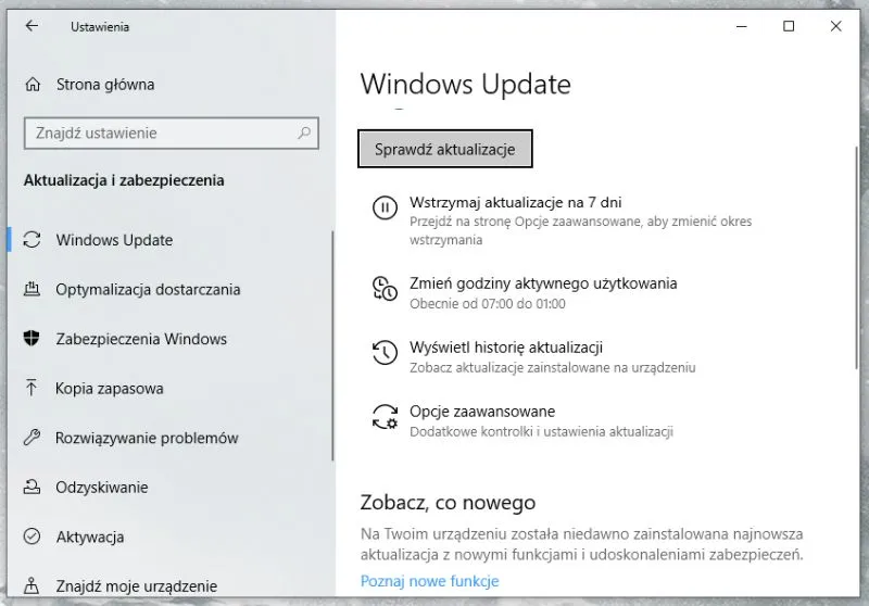 aktualizacje i zabezpieczenia
