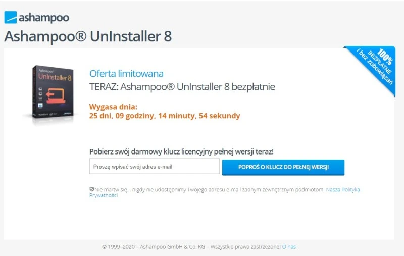 ashampoo uninstaller 8 za darmo