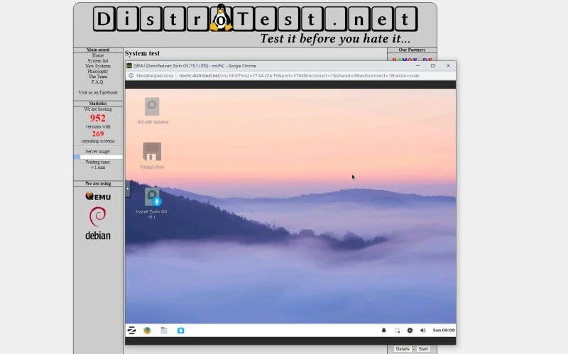 zorin os distrotest