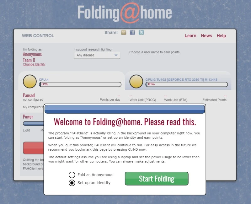 folding at home koronawirus