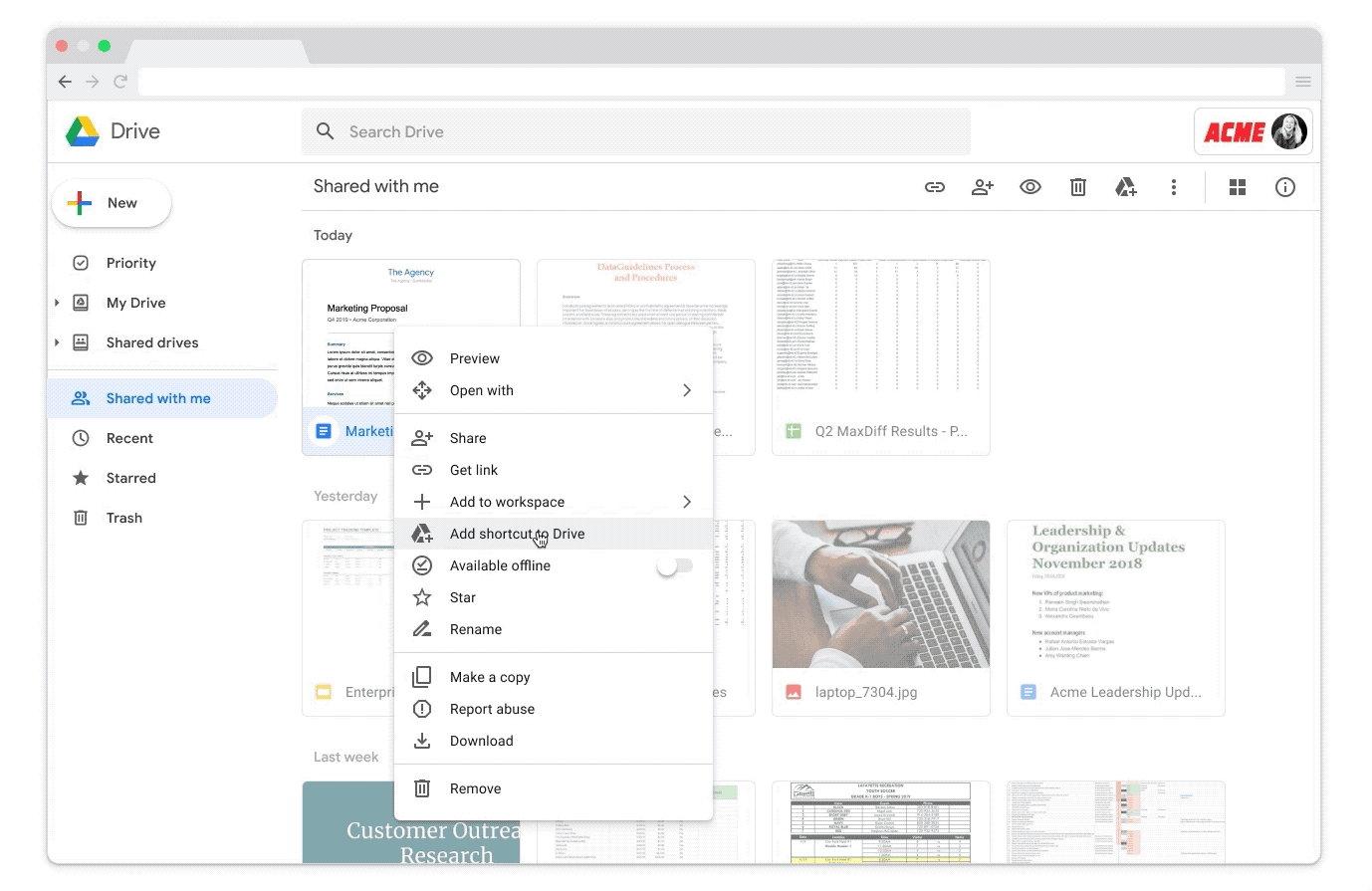 skroty google dysk 1