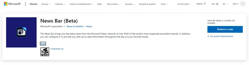 news bar beta