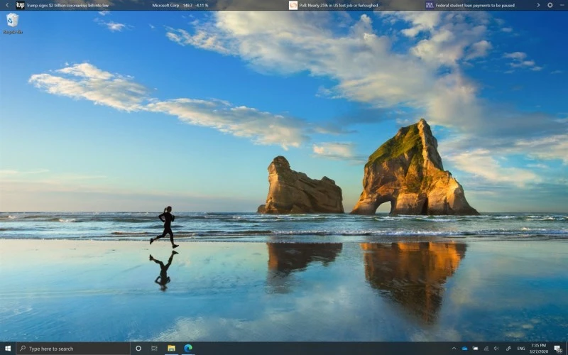 Windows 10 news bar 2