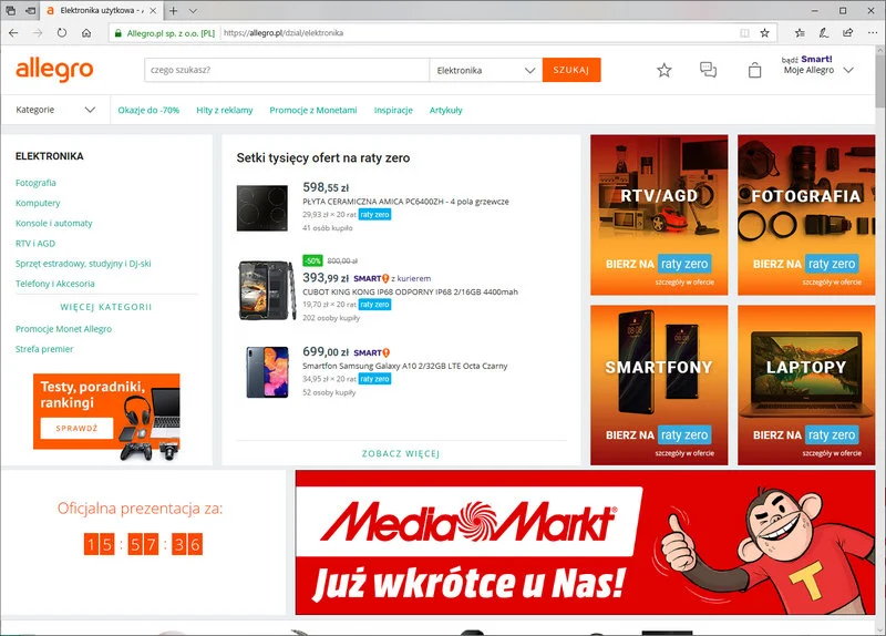 Kategoria Elektronika na Allegro