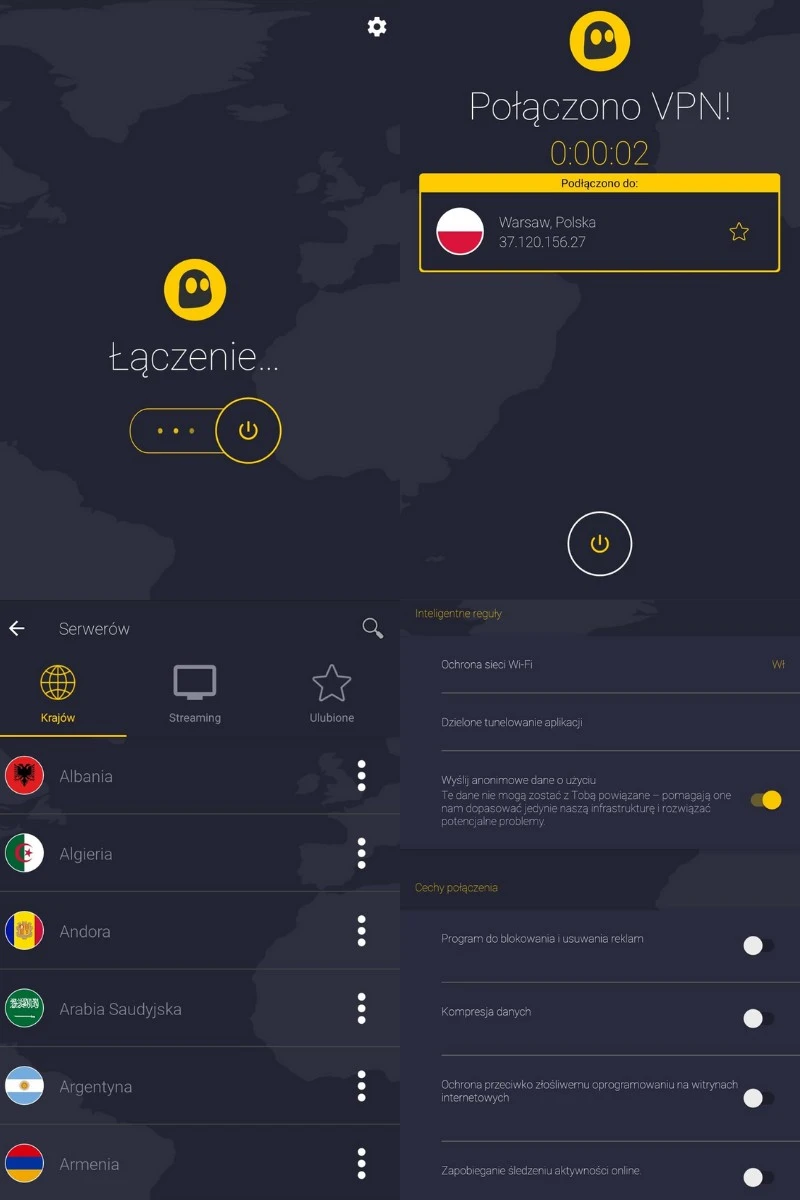 Cyberghost VPN mobile