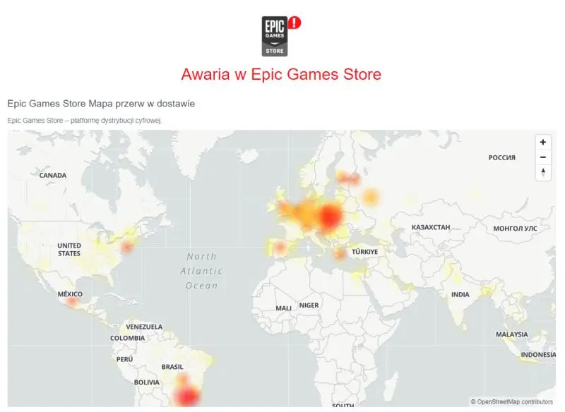 downdetector epic games store