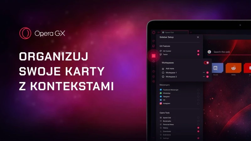 OperaGX Instagram Organizacja Kart