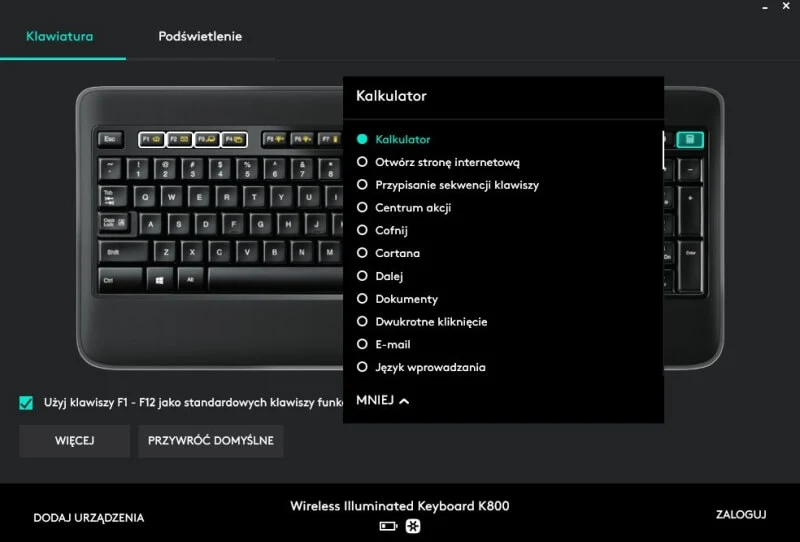 Logitech K800