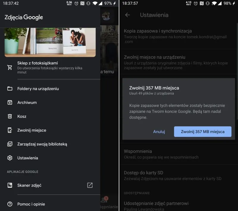 Co zrobić gdy na urządzeniu z Androidem kończy się miejsce na dane?