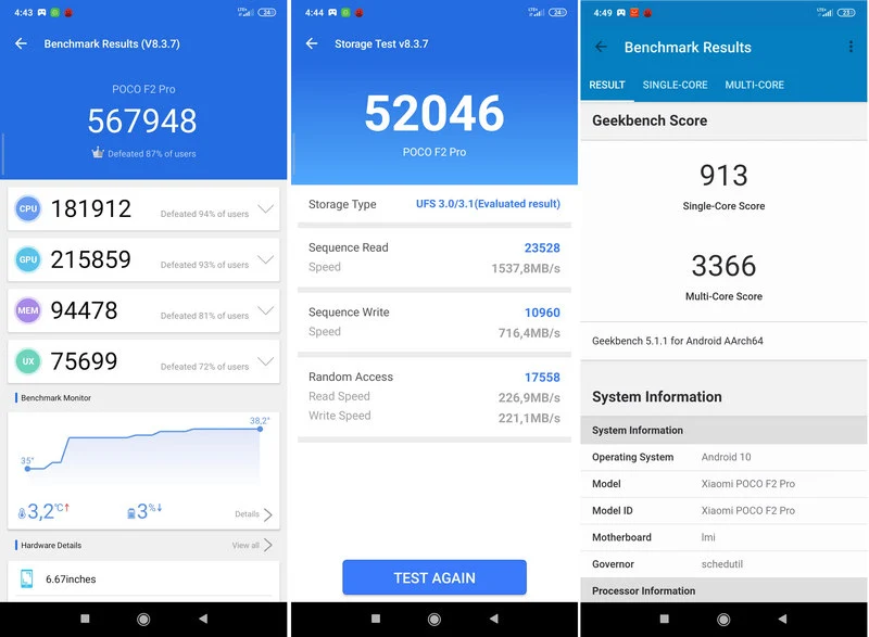 POCO F2 Pro w benchmarkach