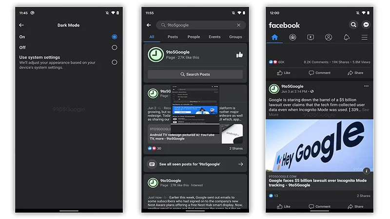 facebook ciemny motyw 1