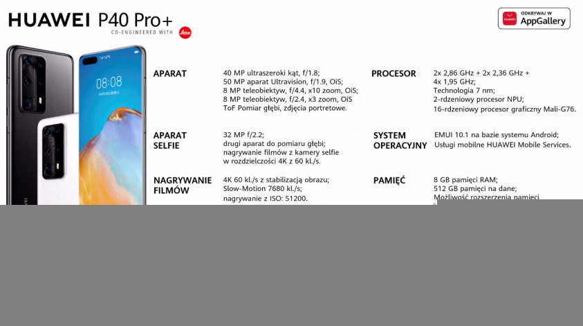 P40 Pro+ specyfikacja