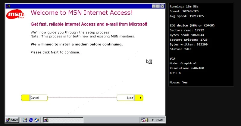 windows 98 w przegladarce 1