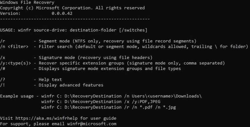Windows File Recovery 1