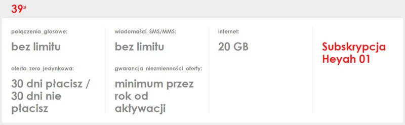 Subskrypcja Heyah 01
