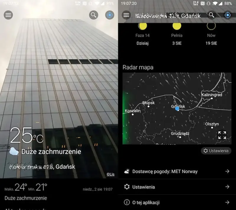 Przegląd aplikacji pogodowych