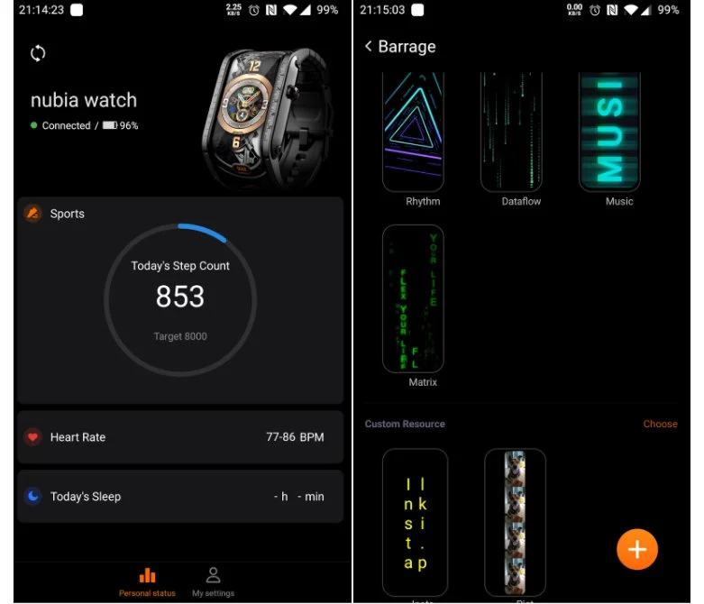 Nubia Watch aplikacja