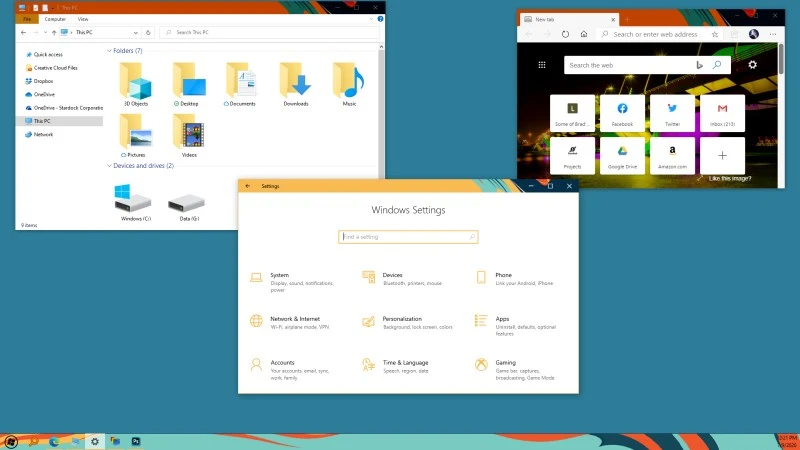 Windows 10 curtains