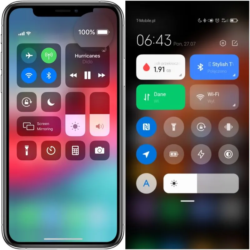 MIUI 12 podobieństwo iOS