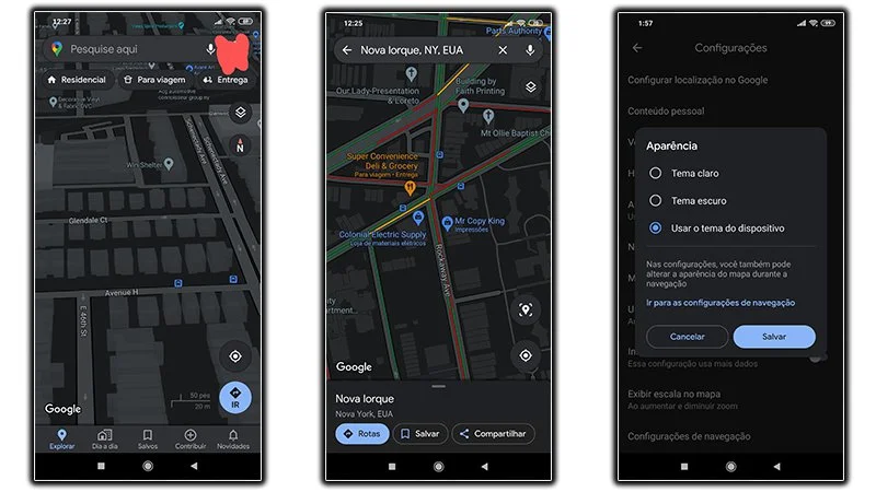 mapy google ciemny motyw 1