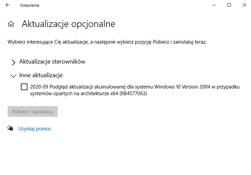 aktualizacja windows 10