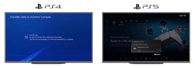 PS4 transfer do PS5
