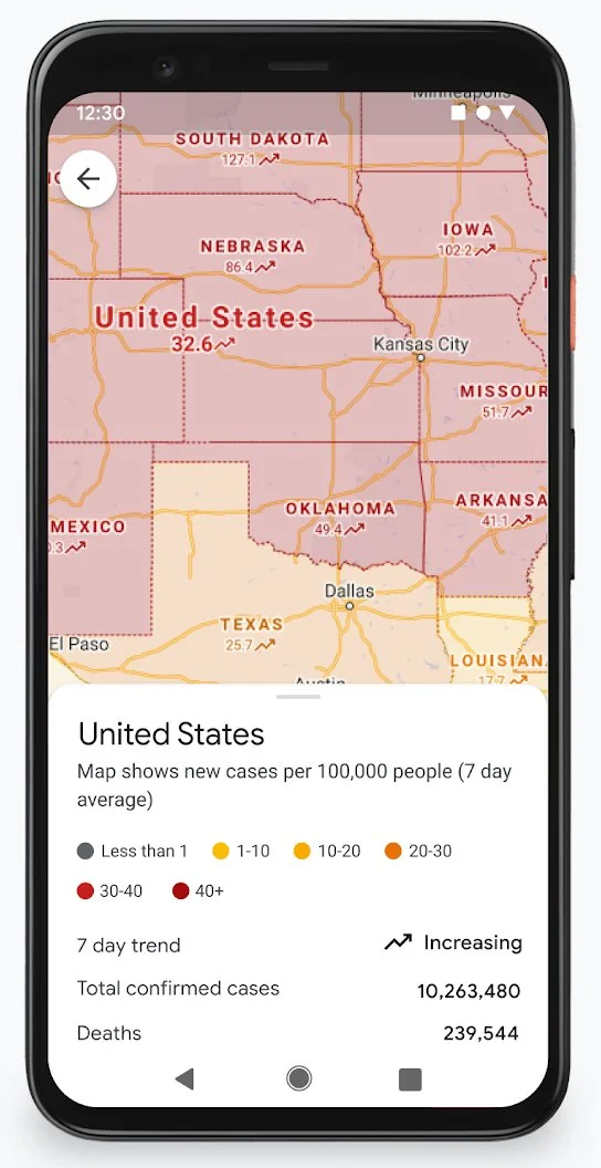 mapy google covid 32