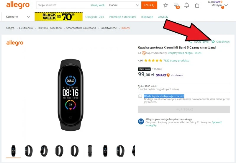 mi band 5 allegro