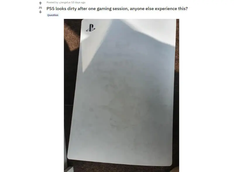 PS5 przebarwienia