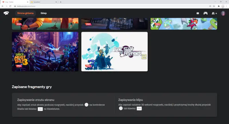 Google Stadia Chrome