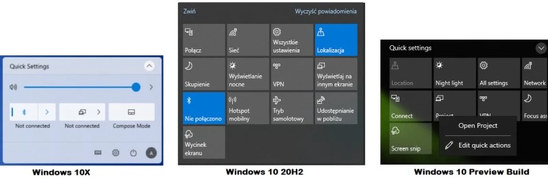 windows 10 centrum akcji
