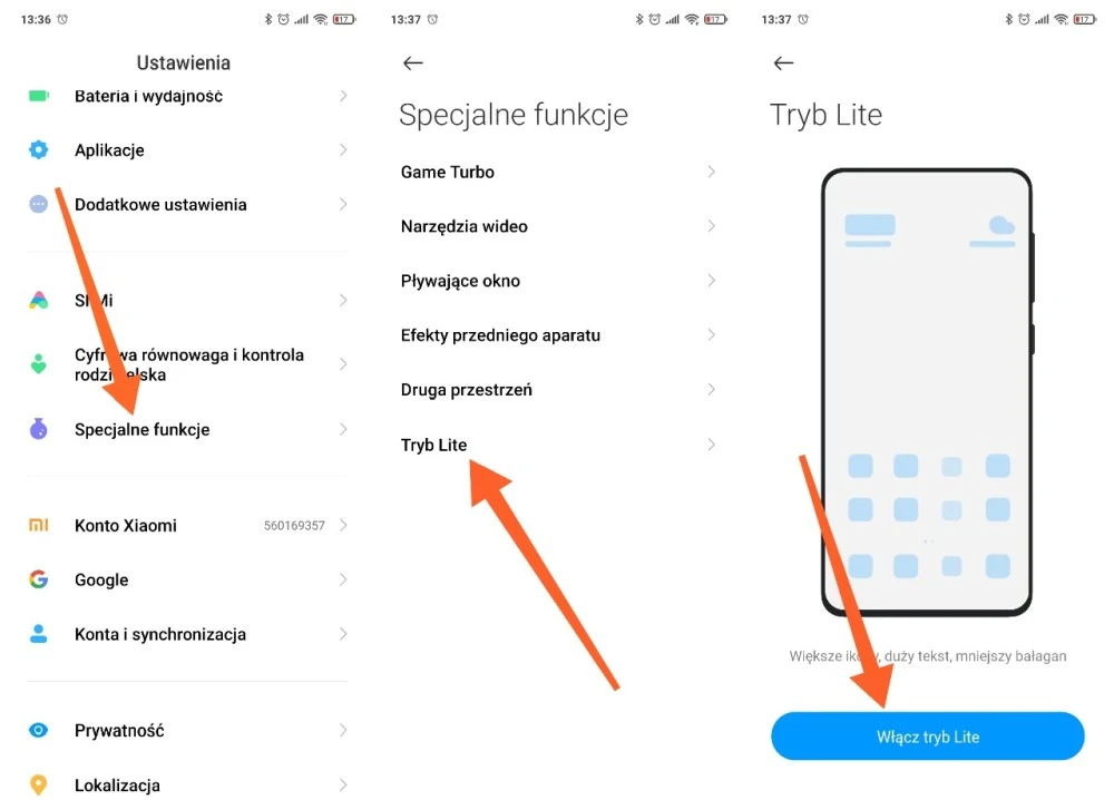 Xiaomi MIUI 12 tryb Lite
