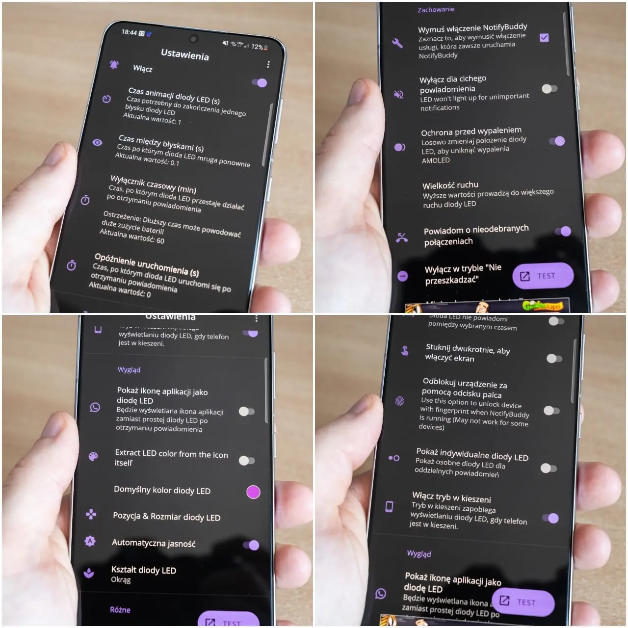 NotifyBuddy dioda powiadomien aplikacja 3