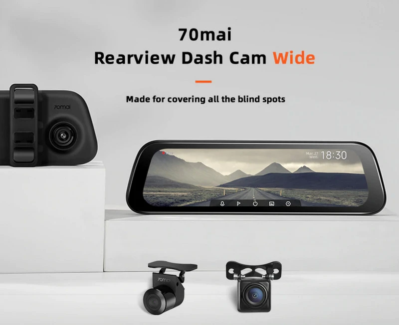 70mai Rearview Dash Cam Wide