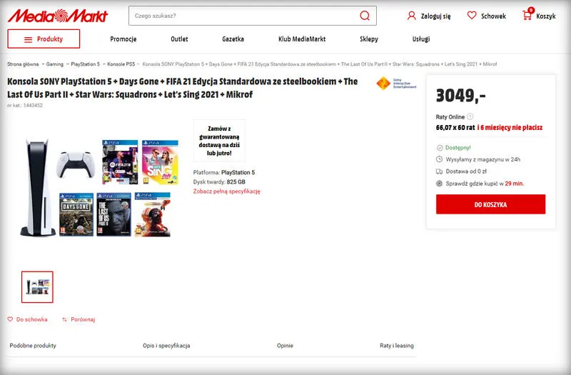 PS5 w MediaMarkt