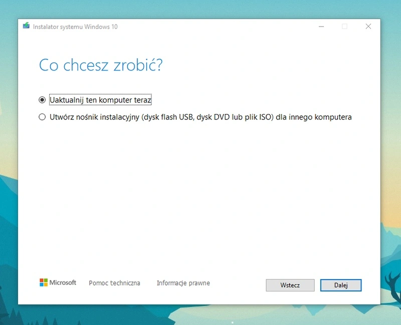 instalator systemu windows 10