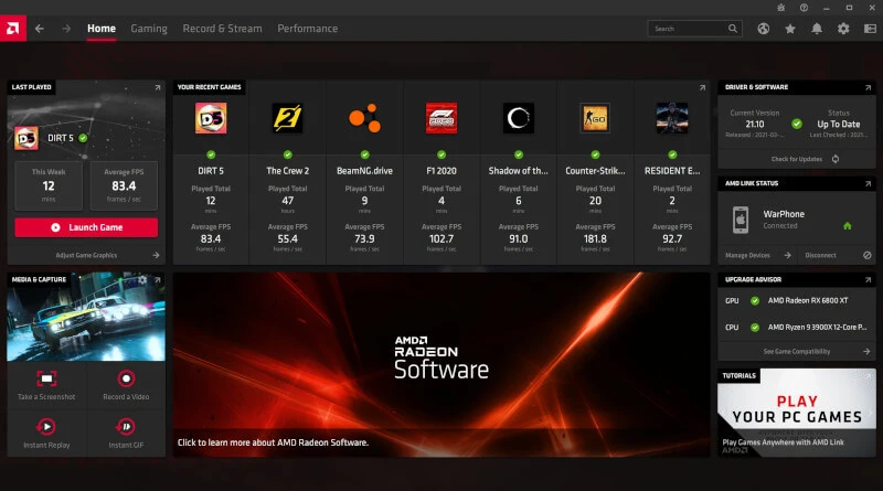 AMD Radeon Software Adrenalin 21.4.1