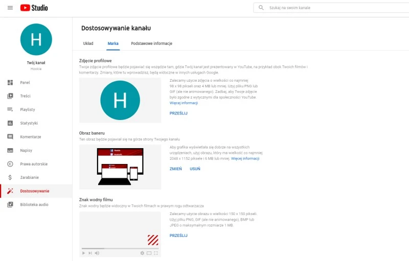 youtube zmiana nazwy kanalu 3